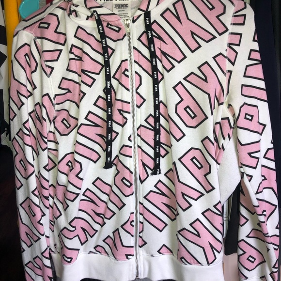 Pink Zip Up Sweater - Picture 1 of 4